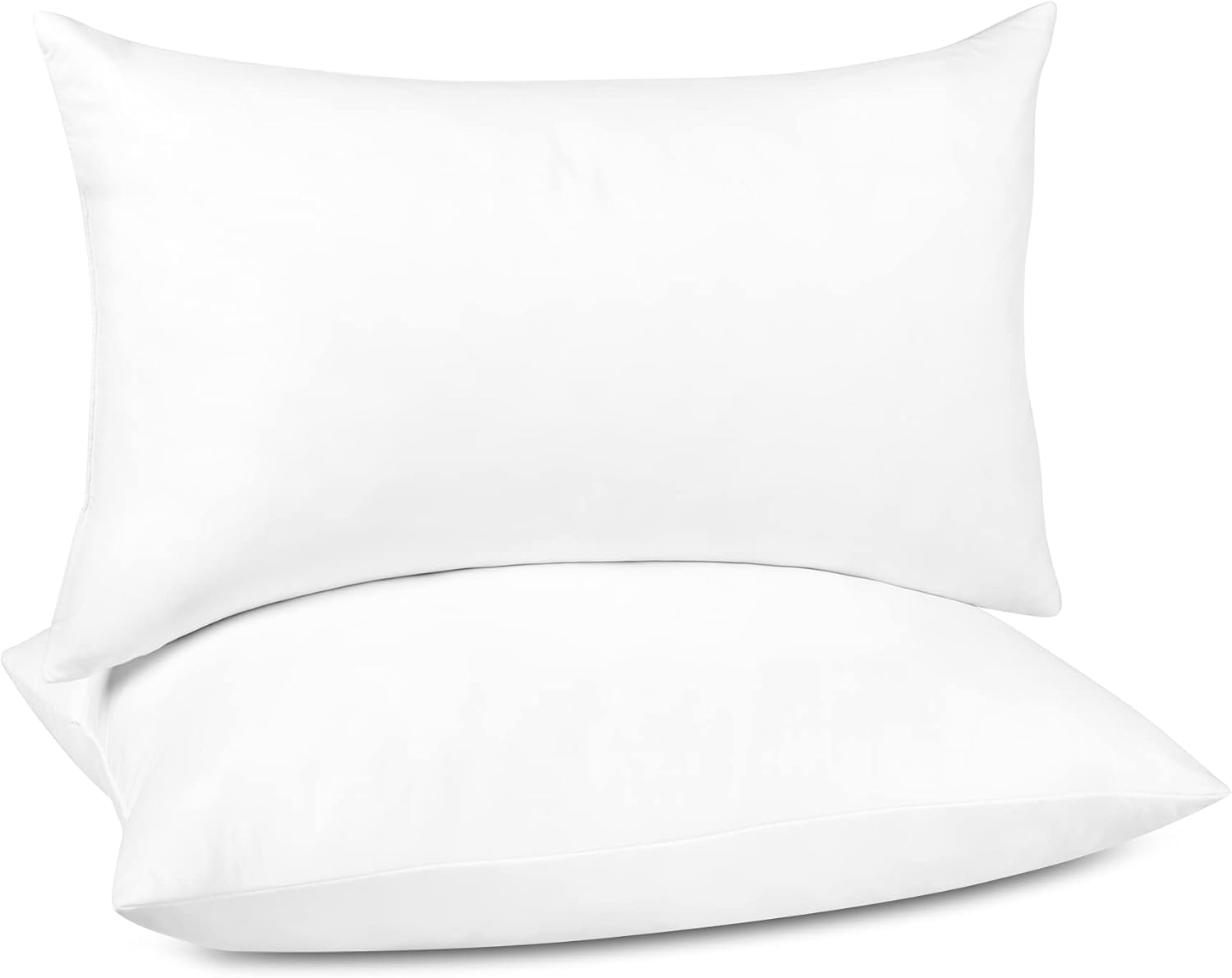 Euro Pillow Inserts 26 x 26 (Pack of 2, White), Down Feather Pillow Stuffer, Premium White Pillows for Bed, Couch, and Cushion