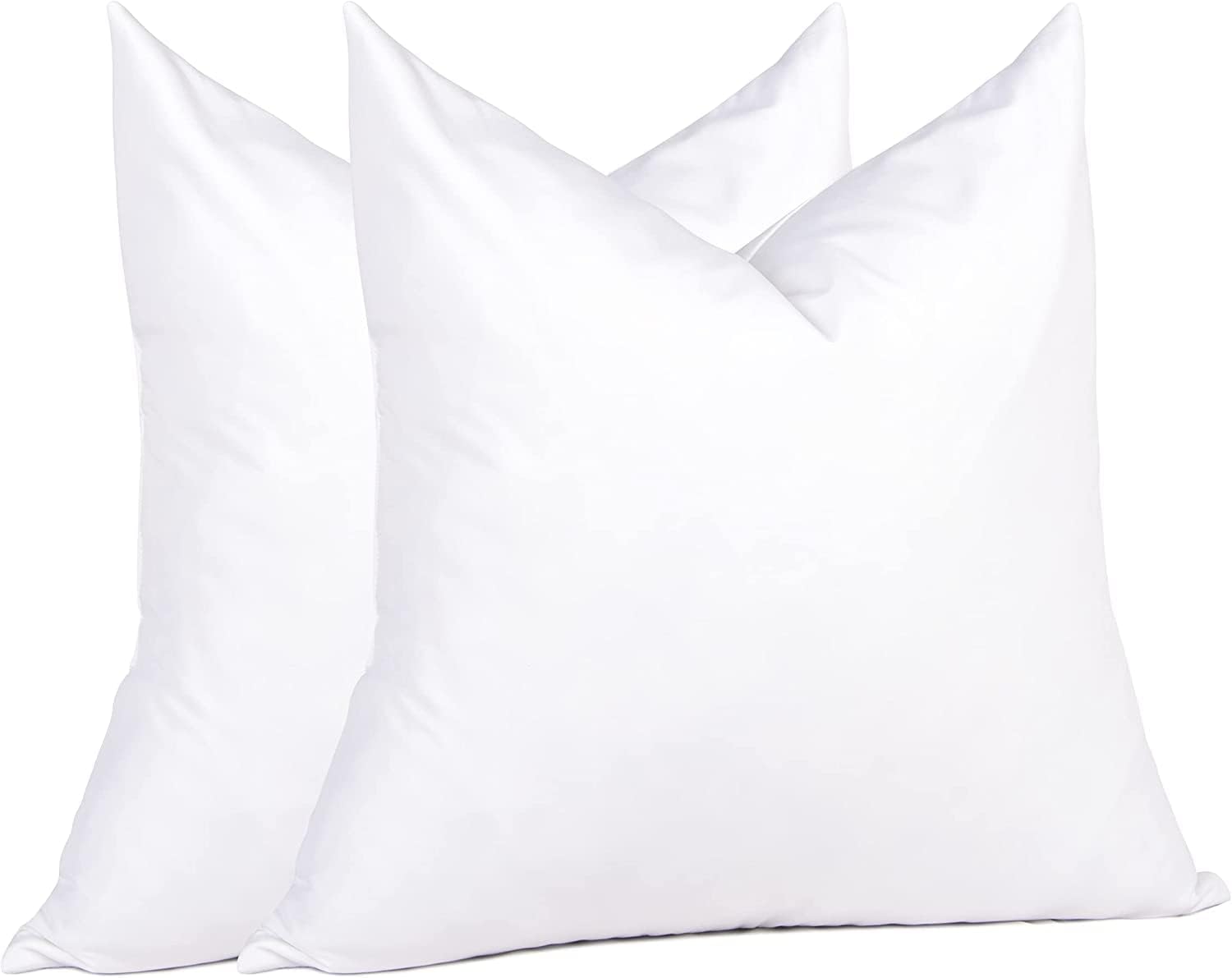 Euro Pillow Inserts 26 x 26 (Pack of 2, White), Down Feather Pillow Stuffer, Premium White Pillows for Bed, Couch, and Cushion