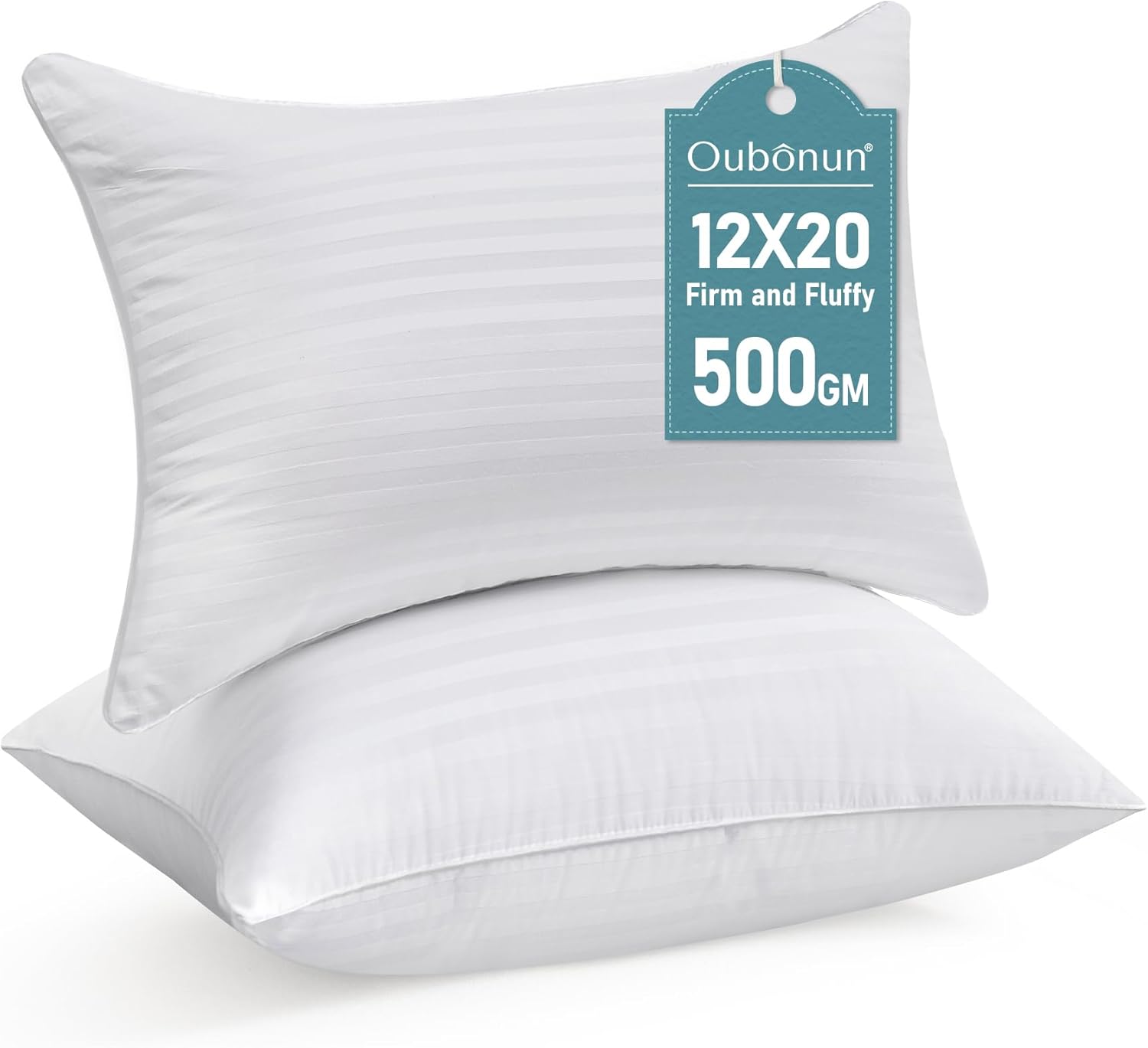 Oubonun 26 x 26 Euro Pillow Inserts, Firm and Fluffy Decorative Square Pillows for Couch Bed Sofa with Soft Cotton Cover White Cushion with Down Alternative Pack of 2