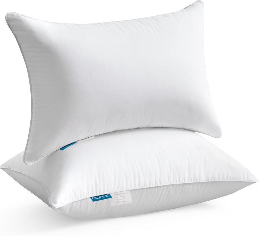 Oubonun 28 x 28 Pillow Inserts (Set of 2) - Euro Pillow Inserts with 100% Cotton Cover - 28 Inch Square Interior Sofa Pillow Inserts - Decorative Pillow Insert Pair - White Couch Pillow