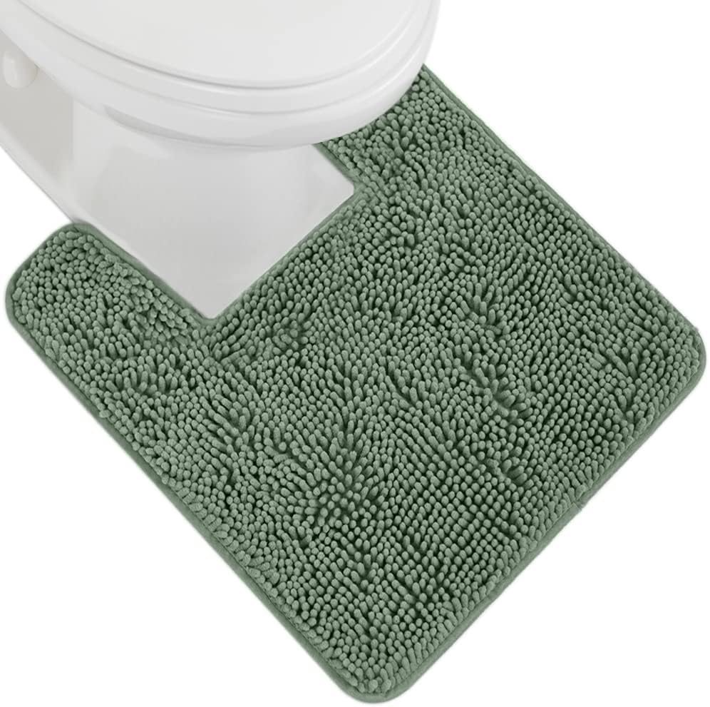 GORILLA GRIP Bath Rug Mat 36x24, Soft Absorbent Chenille, Quick Dry Microfiber Mats, Rubber Backing Washable Shower Floor Rugs, Bathmat Runner, US Designed Bathroom Home Decor Accessories Sage Green