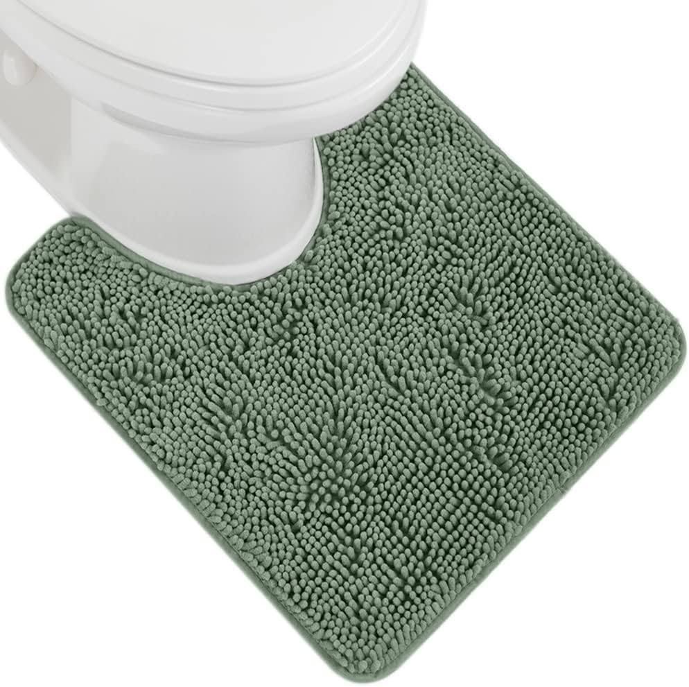 GORILLA GRIP Bath Rug Mat 36x24, Soft Absorbent Chenille, Quick Dry Microfiber Mats, Rubber Backing Washable Shower Floor Rugs, Bathmat Runner, US Designed Bathroom Home Decor Accessories Sage Green