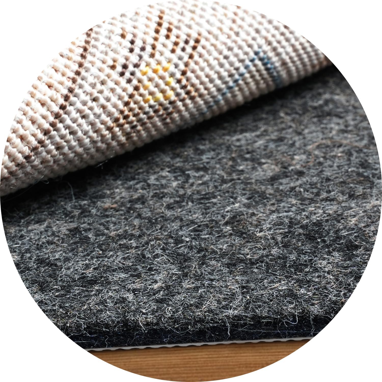 BAGAIL Felt and Natural Rubber Backing Rug Pads 1/4” Thick, 8 x 10 Ft Non Slip Carpet Gripper Keep Rugs in Place, Under Area Rug Protective Cushioned Pads, Carpet Runners, Hardwood Floors Protection