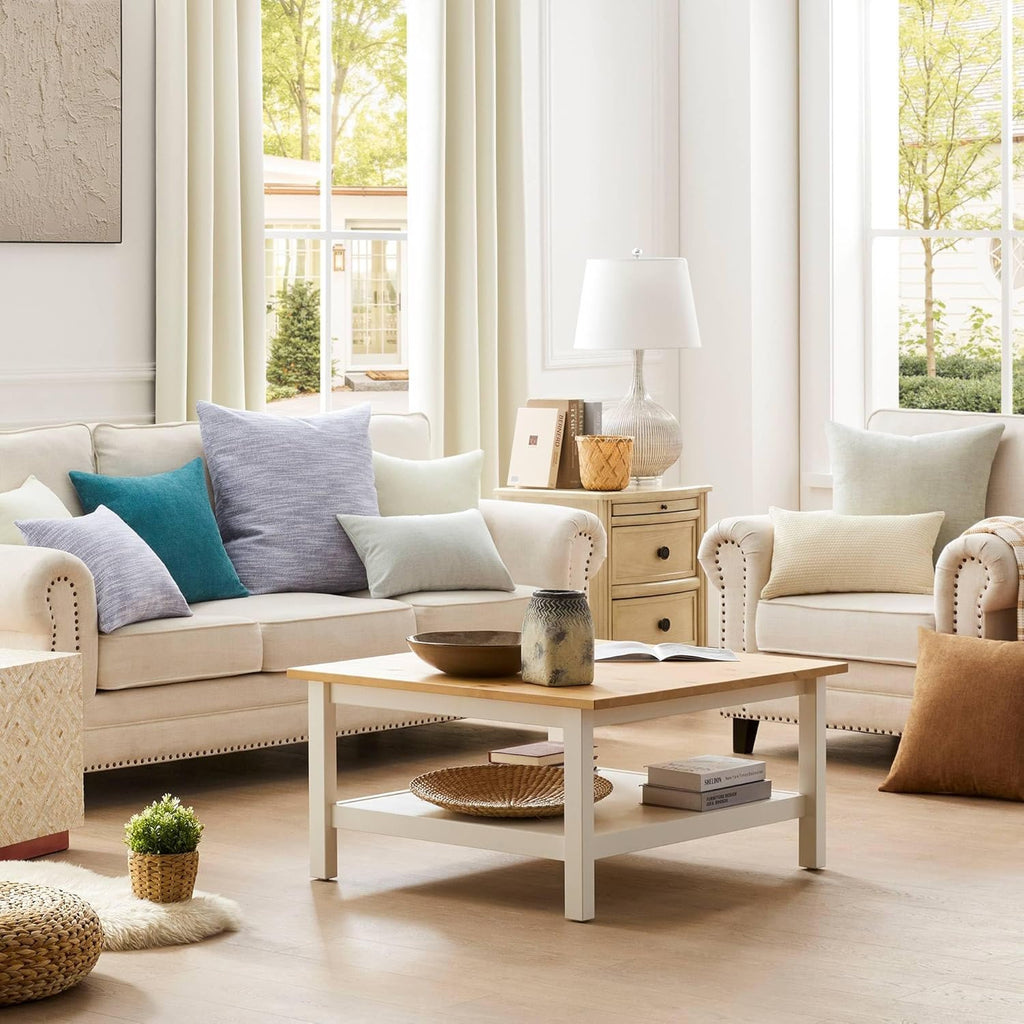 Euro Pillow Inserts 26 x 26 (Pack of 2, White), Down Feather Pillow Stuffer, Premium White Pillows for Bed, Couch, and Cushion