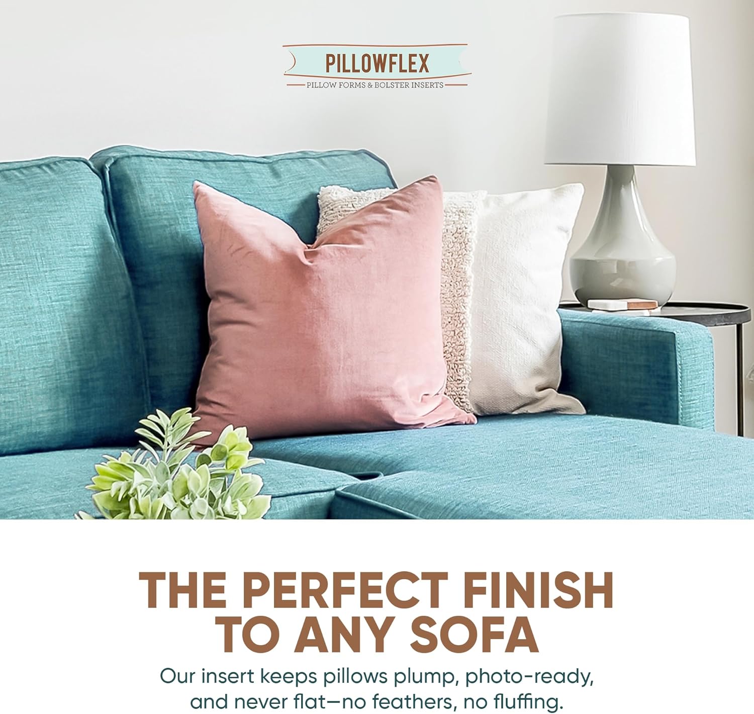 Pillowflex Synthetic Down Pillow Insert - 26x26 Down Alternative, Ultra Soft Large Square European Throw Pillow, Couch Euro Sham, Bed - 1 Decorative Form