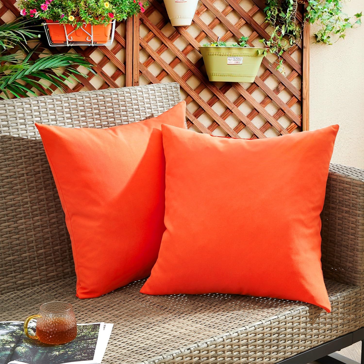 Euro Pillow Inserts 26 x 26 (Pack of 2, White), Down Feather Pillow Stuffer, Premium White Pillows for Bed, Couch, and Cushion