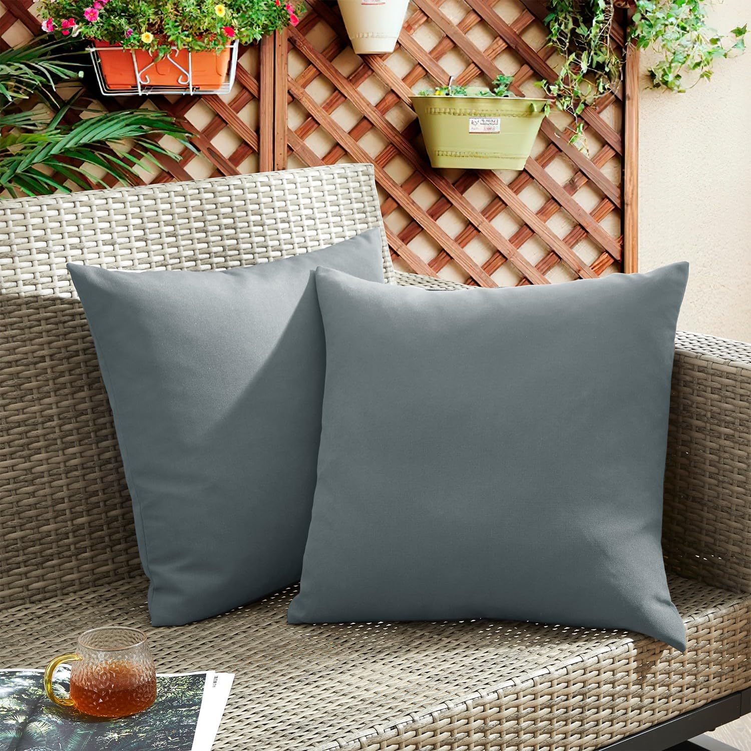 Euro Pillow Inserts 26 x 26 (Pack of 2, White), Down Feather Pillow Stuffer, Premium White Pillows for Bed, Couch, and Cushion