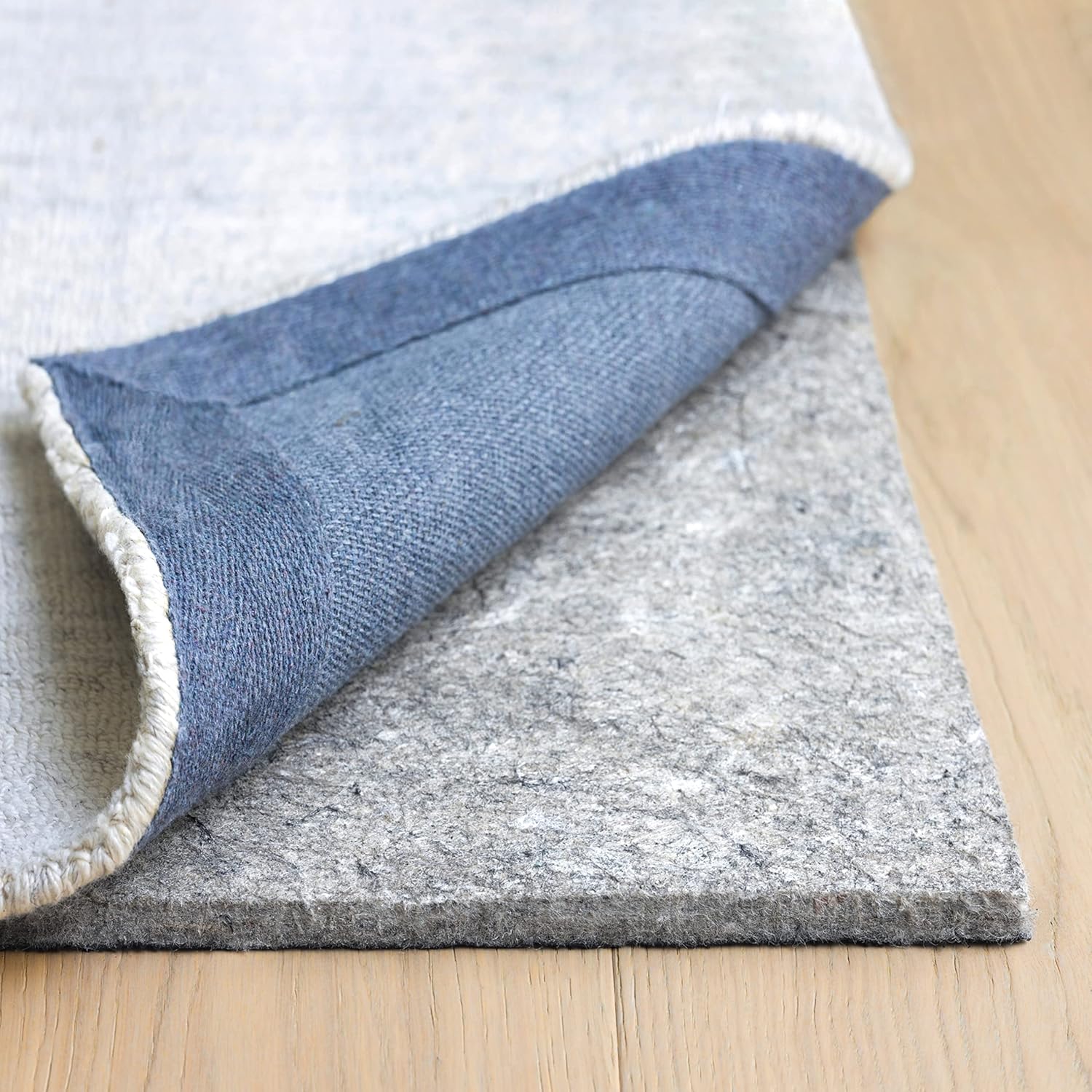 RUGPADUSA - Dual Surface - 8'x10' - 1/4" Thick - Felt + Rubber - Non-Slip Backing Rug Pad - Safe for All Floors